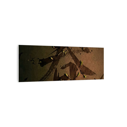 Calligraphy Shadow Zen Canvas Art | Bold Dark Japandi Art