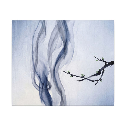 Incense Smoke Spring Canvas Art | Zen Tranquil Design