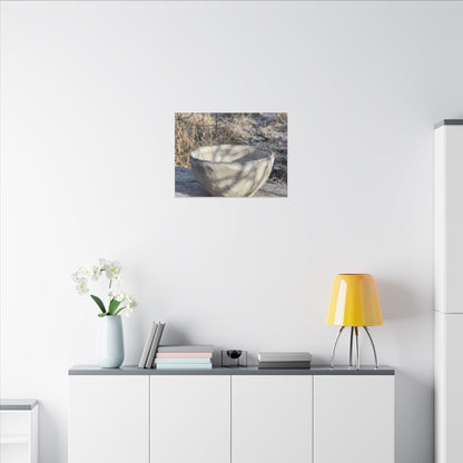 Dappled Ceramic Bowl Canvas Art - Japandi Fukinsei