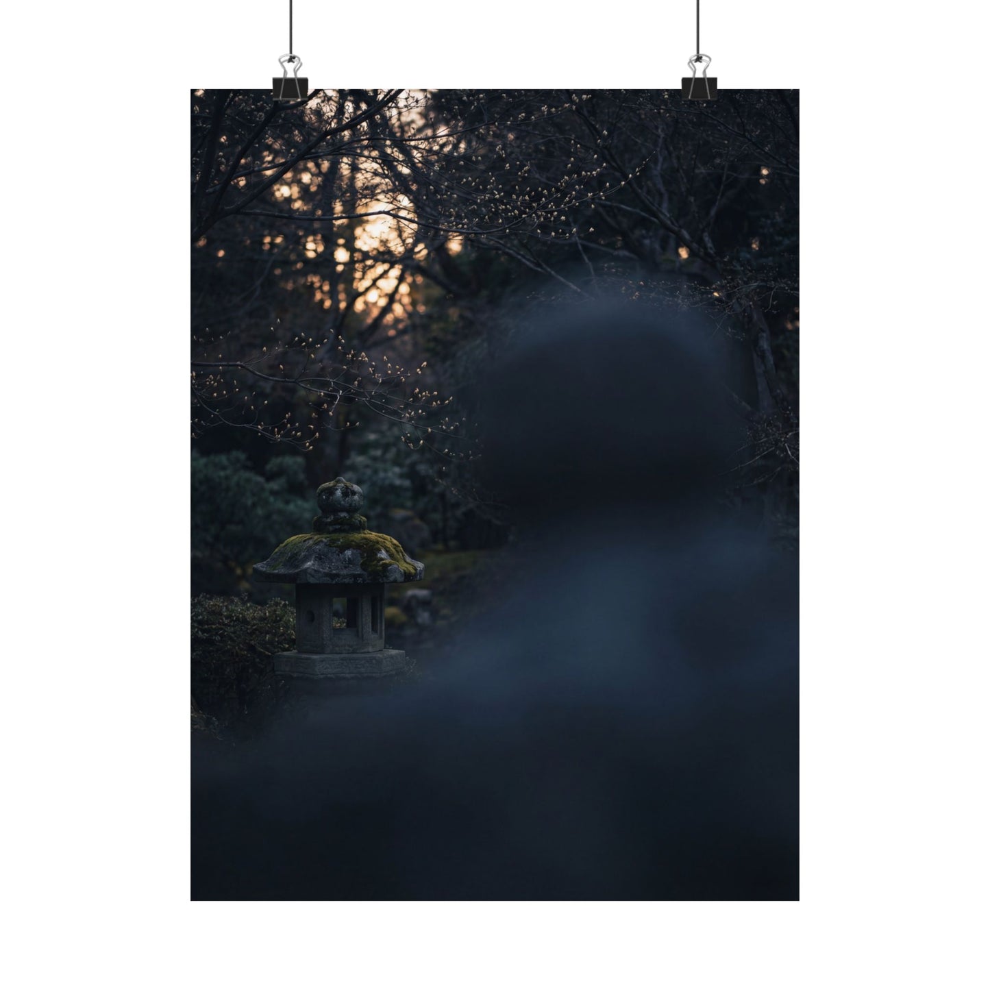 Spring Stone Lantern Moody Minimal Wall Art Print | Bold Decor Art Print