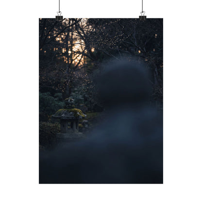 Spring Stone Lantern Moody Minimal Wall Art Print | Bold Decor Art Print