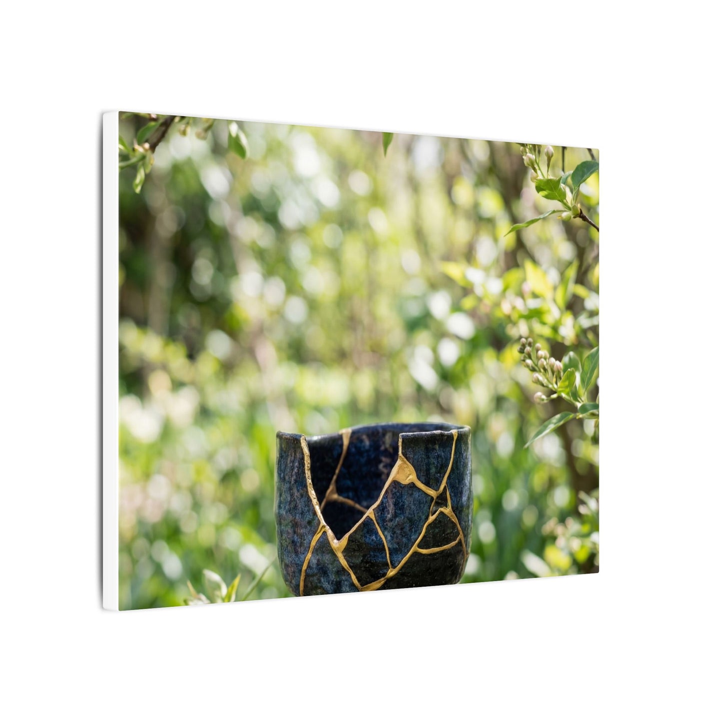 Kintsugi Broken Pottery in Dappled | Broken Beauty Canvas Art