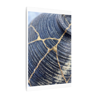 Shibui Water Ripple Canvas Art - Kintsugi Gold Repair