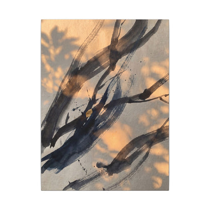 Datsuzoku Ink Brushstroke Canvas Art - Dark Japandi Shadow Zen