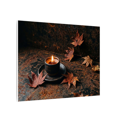 Dark Japandi Rust Patina in Candlelight | Shadow Zen Canvas Art