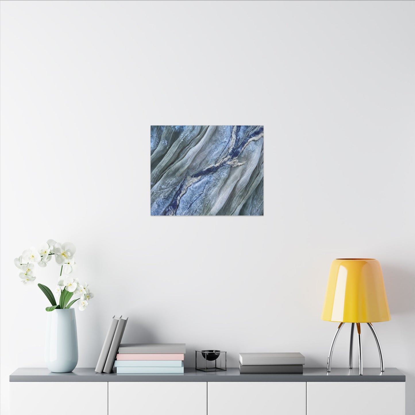 Moonlight Silk Drape Canvas Art - Japandi Mono No Aware