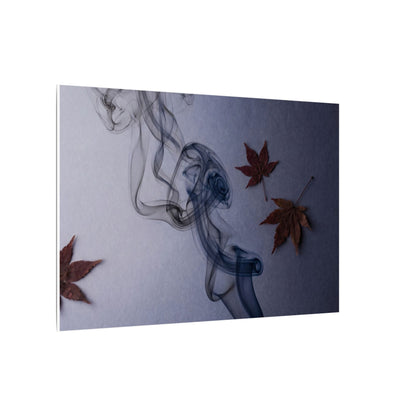 Dark Japandi Incense Smoke in Dawn | Moody Minimal Canvas Art