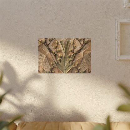 Kanso Paper Fold Canvas Art - Japandi Japanese Pattern