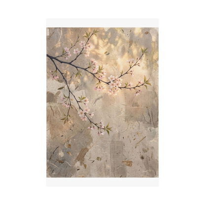 Warm Cherry Blossom Wall Art Print - Texture Japandi