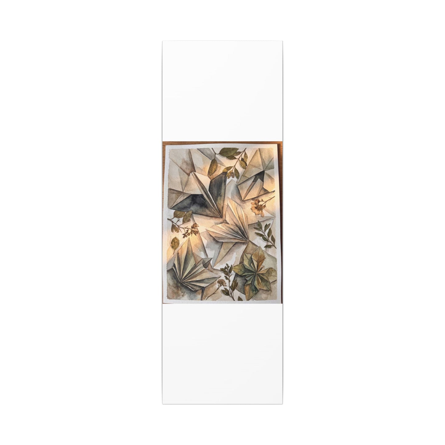 Golden Hour Paper Fold Canvas Art - Japandi Seijaku