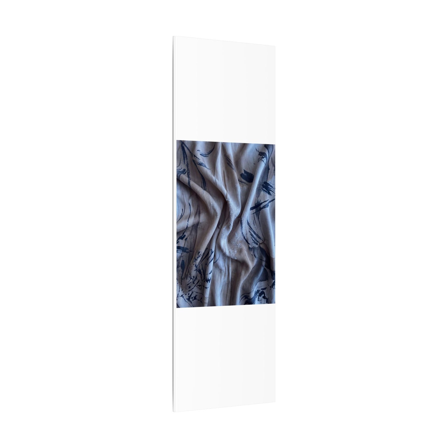 Silk Drape Winter Canvas Art | Japandi Earthy Design