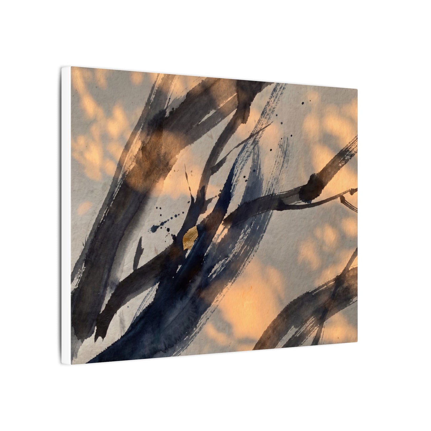 Datsuzoku Ink Brushstroke Canvas Art - Dark Japandi Shadow Zen
