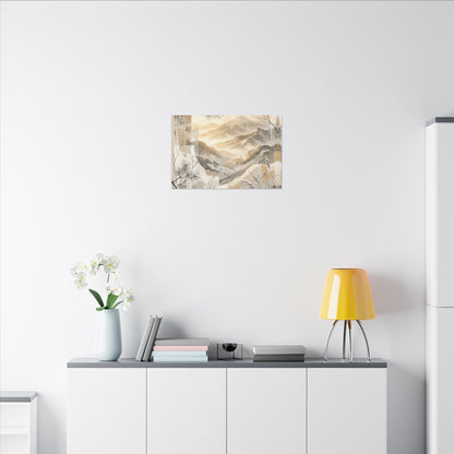 Shibui Mountain Mist Canvas Art - Japandi Japanese Pattern