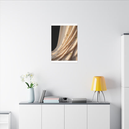 Golden Hour Silk Drape Canvas Art - Kintsugi Fukinsei