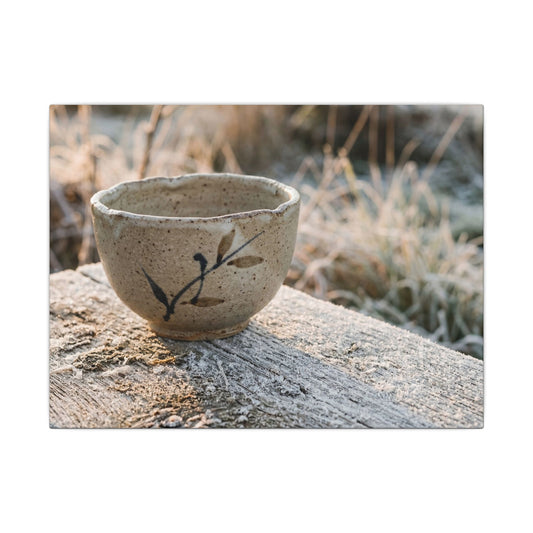 Golden Hour Ceramic Bowl Canvas Art - Japandi Ma Art Print