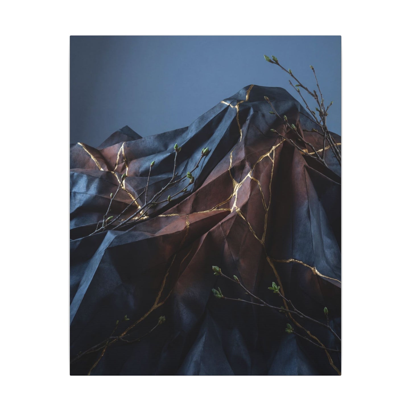 Paper Fold Broken Beauty Canvas Art | Philosophical Kintsugi Art