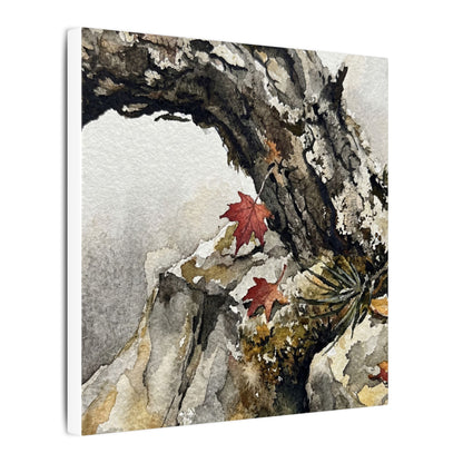 Pine Tree Autumn Canvas Art | Japandi Earthy Design