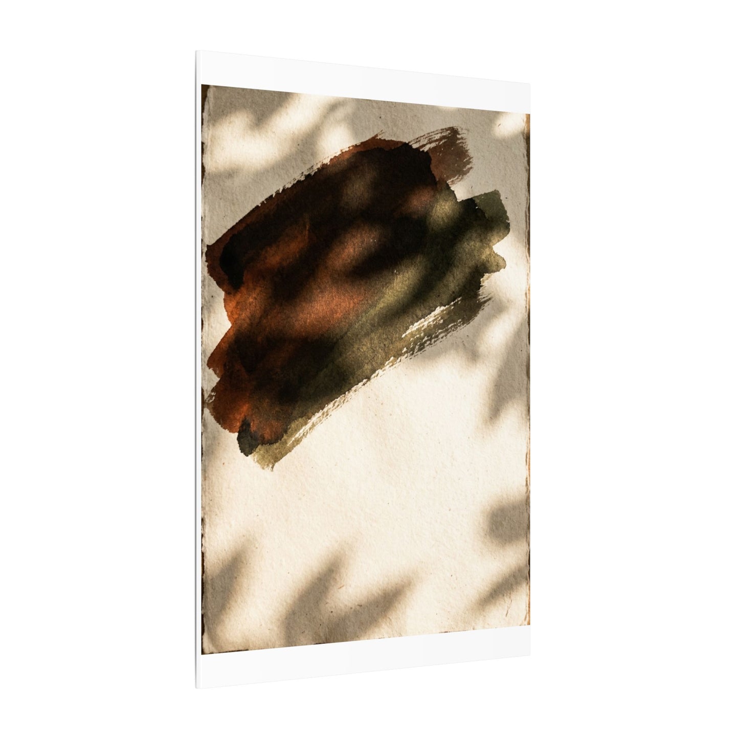 Ink Brushstroke Canvas Art | Summer Dark Japandi Moody Minimal Art