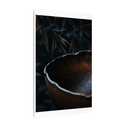 Luxurious Ceramic Bowl Canvas Art - Shadow Zen Dark Japandi