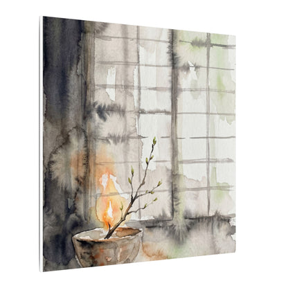 Shoji Screen Canvas Art | Spring Japandi Watercolor Art