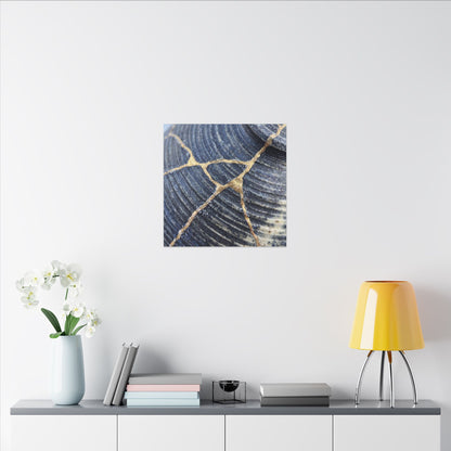 Shibui Water Ripple Canvas Art - Kintsugi Gold Repair