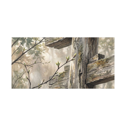 Torii Gate Spring Canvas Art | Japandi Neutral Design