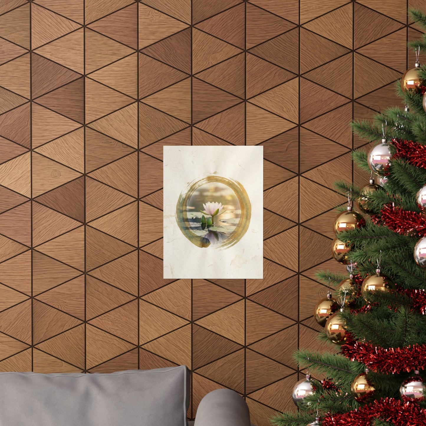 Golden Hour Lotus Flower Wall Art Print - Zen Ma
