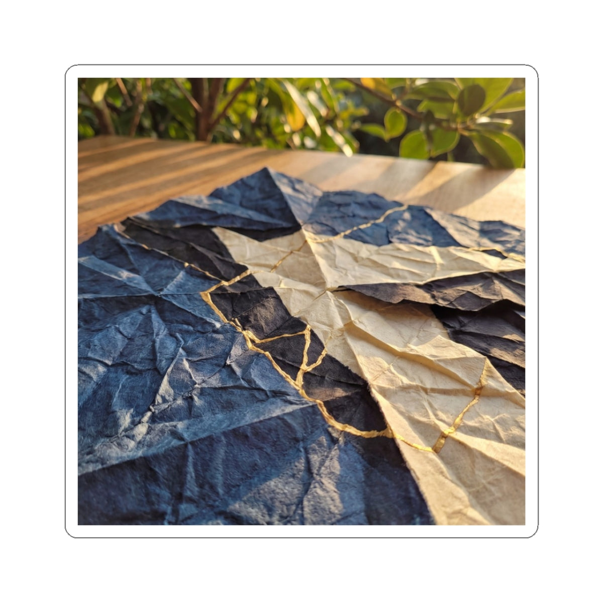 Paper Fold Sticker | Summer Kintsugi Broken Beauty Art Art Print