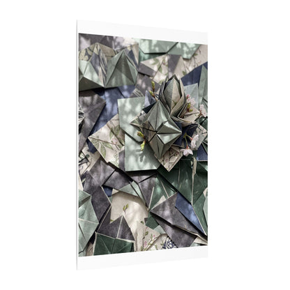Shibui Paper Fold Canvas Art - Japandi Japanese Pattern