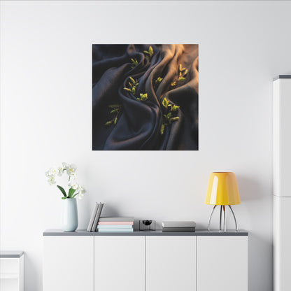 Spring Silk Drape Moody Minimal Canvas Art | Luxurious Decor