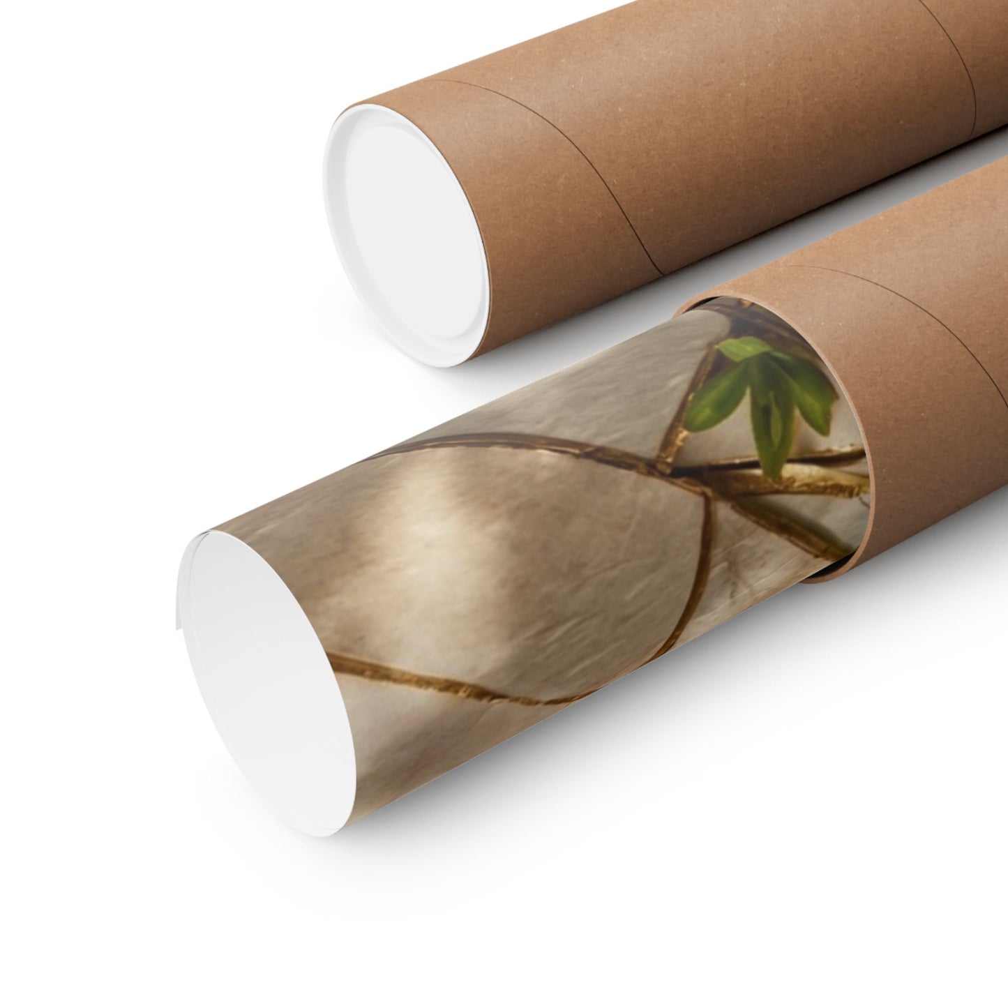 Artful Paper Fold Wall Art Print - Gold Repair Kintsugi