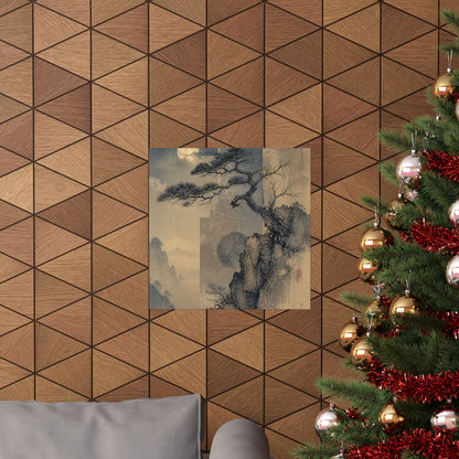 Ma Pine Tree Wall Art Print - Japandi Japanese Pattern