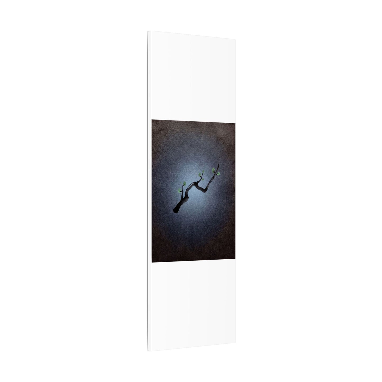 Ink Brushstroke Canvas Art | Spring Dark Japandi Moody Minimal Art