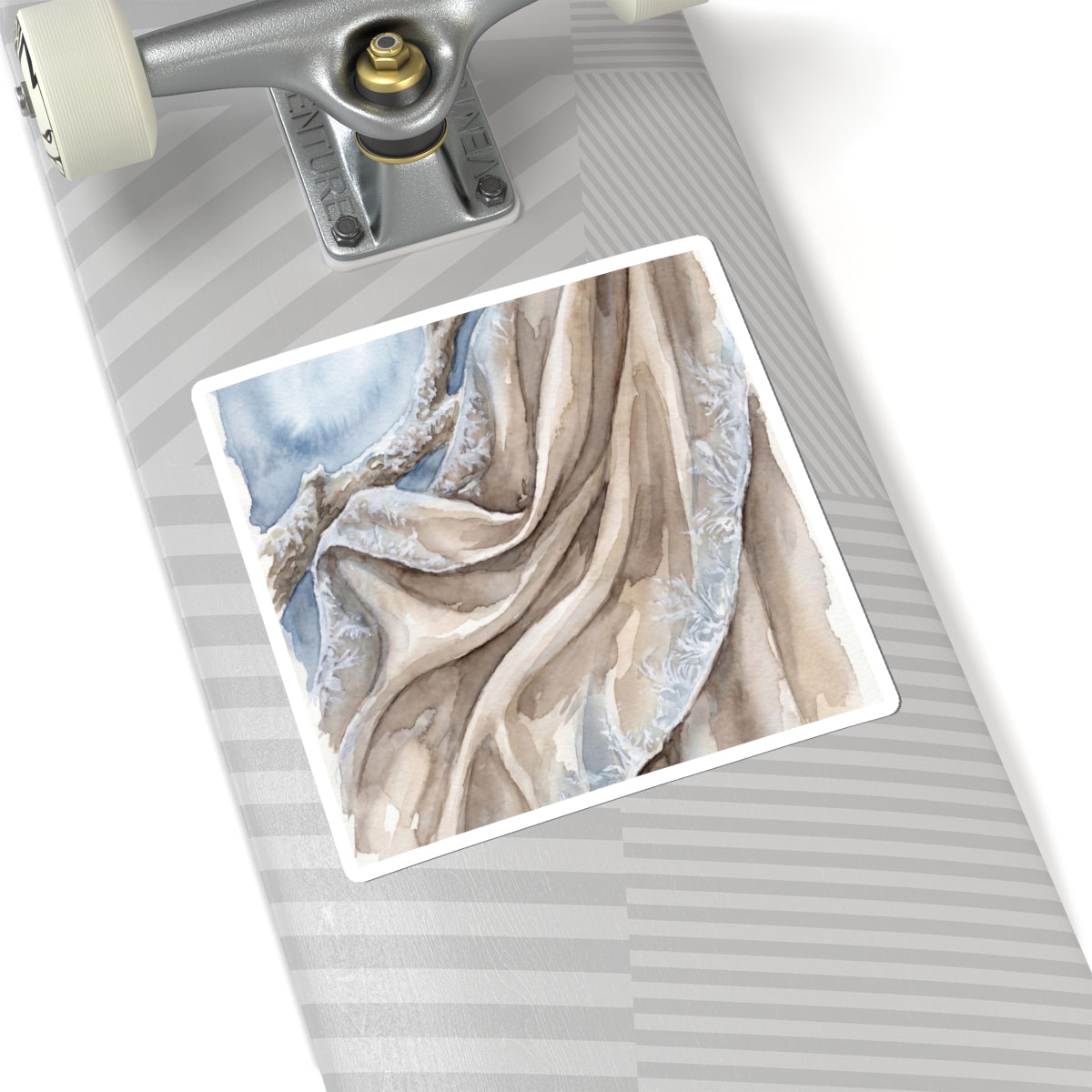 Winter Silk Drape Watercolor Sticker | Elegant Decor Art Print