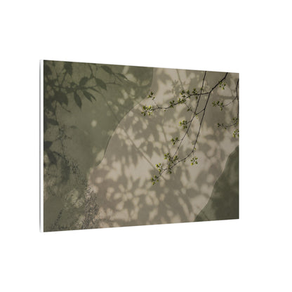 Neutral Shadow Play Canvas Art - Japanese Pattern Japandi