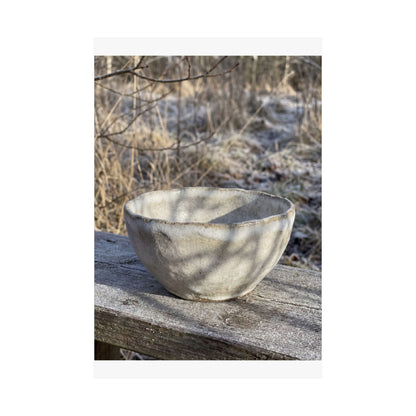 Elegant Ceramic Bowl Wall Art Print - Texture Japandi