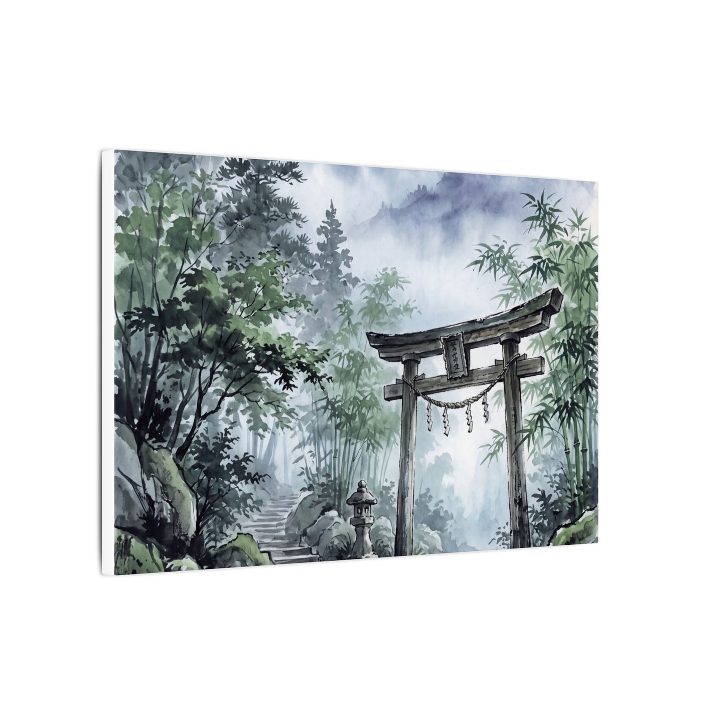 Moonlight Torii Gate Canvas Art - Zen Fukinsei