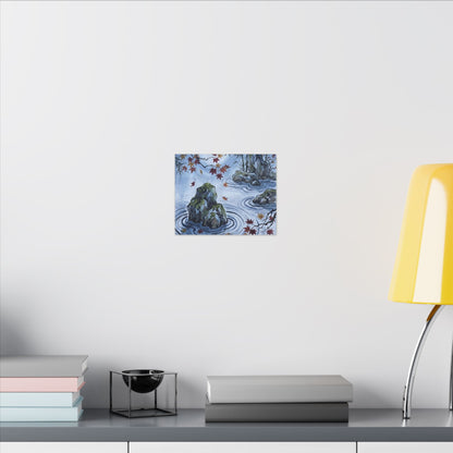 Rock Garden Autumn Canvas Art | Zen Tranquil Design