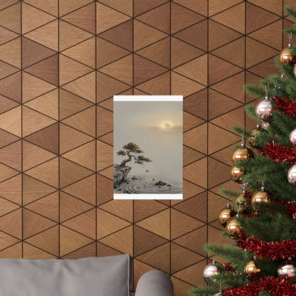 Pine Tree Autumn Wall Art Print | Zen Tranquil Design