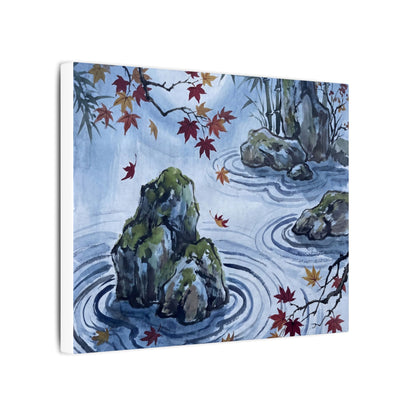 Rock Garden Autumn Canvas Art | Zen Tranquil Design