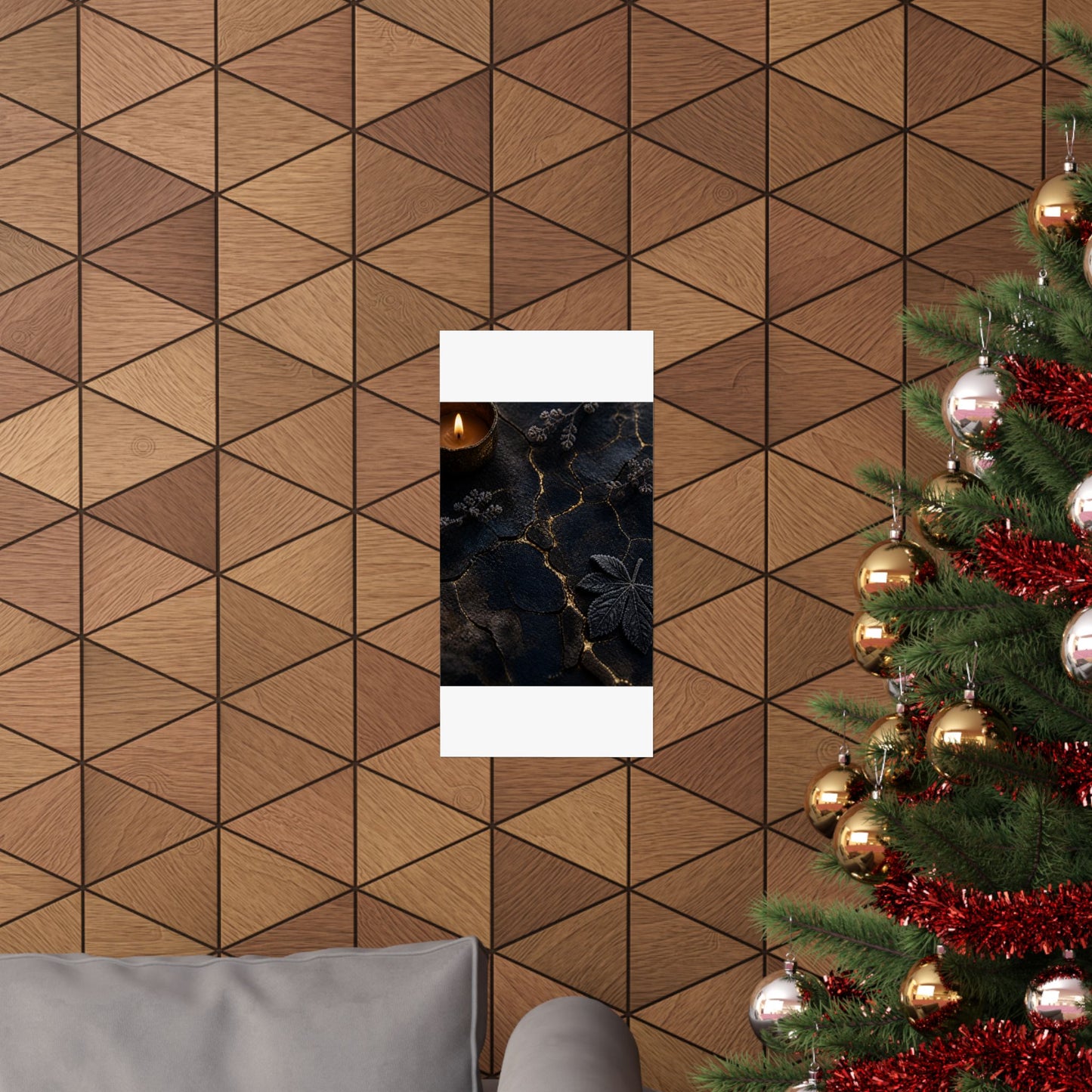 Luxurious Cracked Earth Wall Art Print - Moody Minimal Dark Japandi