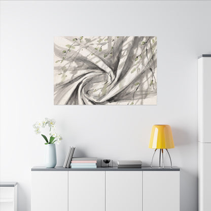 Silk Drape Spring Canvas Art | Zen Contemplative Design