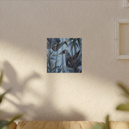 Paper Fold Canvas Art | Summer Kintsugi Crackle Gold Art