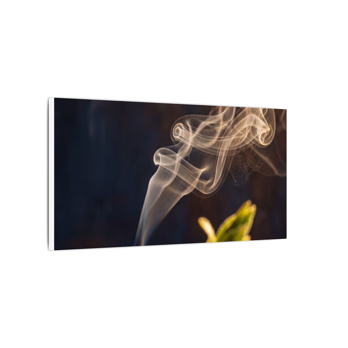 Incense Smoke Spring Canvas Art | Dark Japandi Atmospheric Design