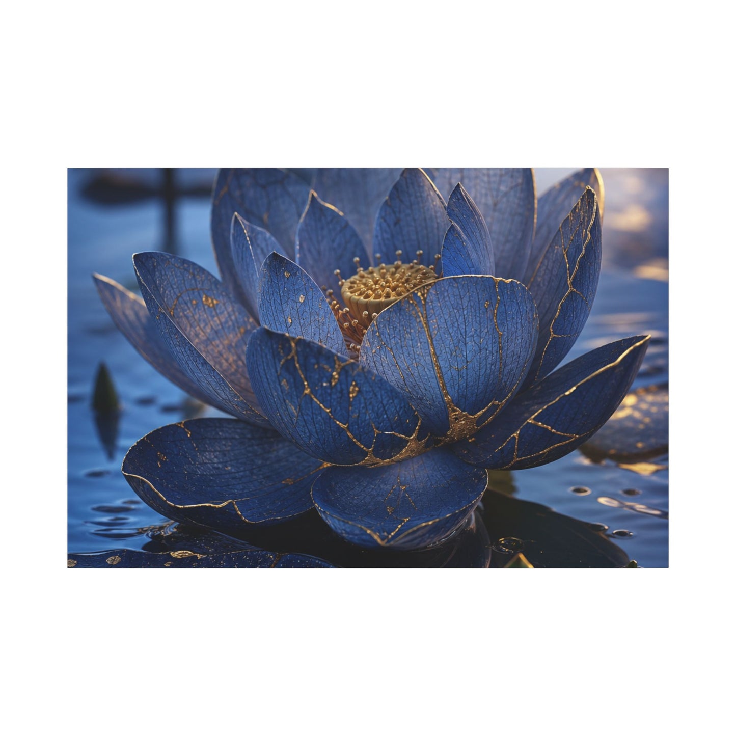 Kintsugi Lotus Flower in Dawn | Broken Beauty Canvas Art