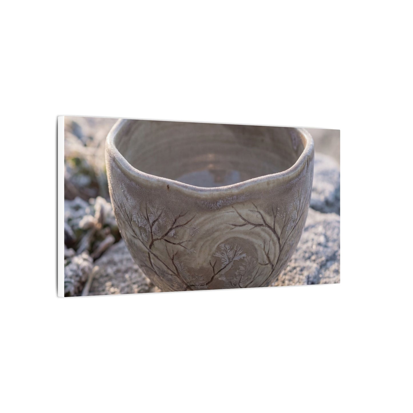 Seijaku Ceramic Bowl Canvas Art - Japandi Japanese Pattern