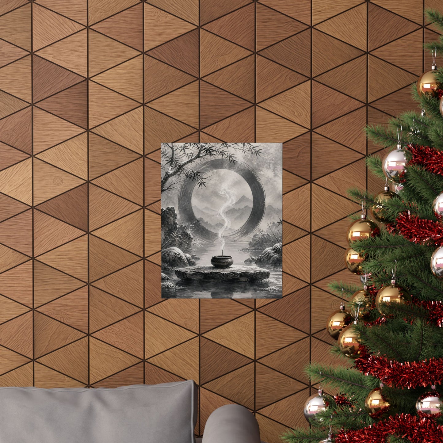 Dappled Incense Smoke Wall Art Print - Zen Seijaku