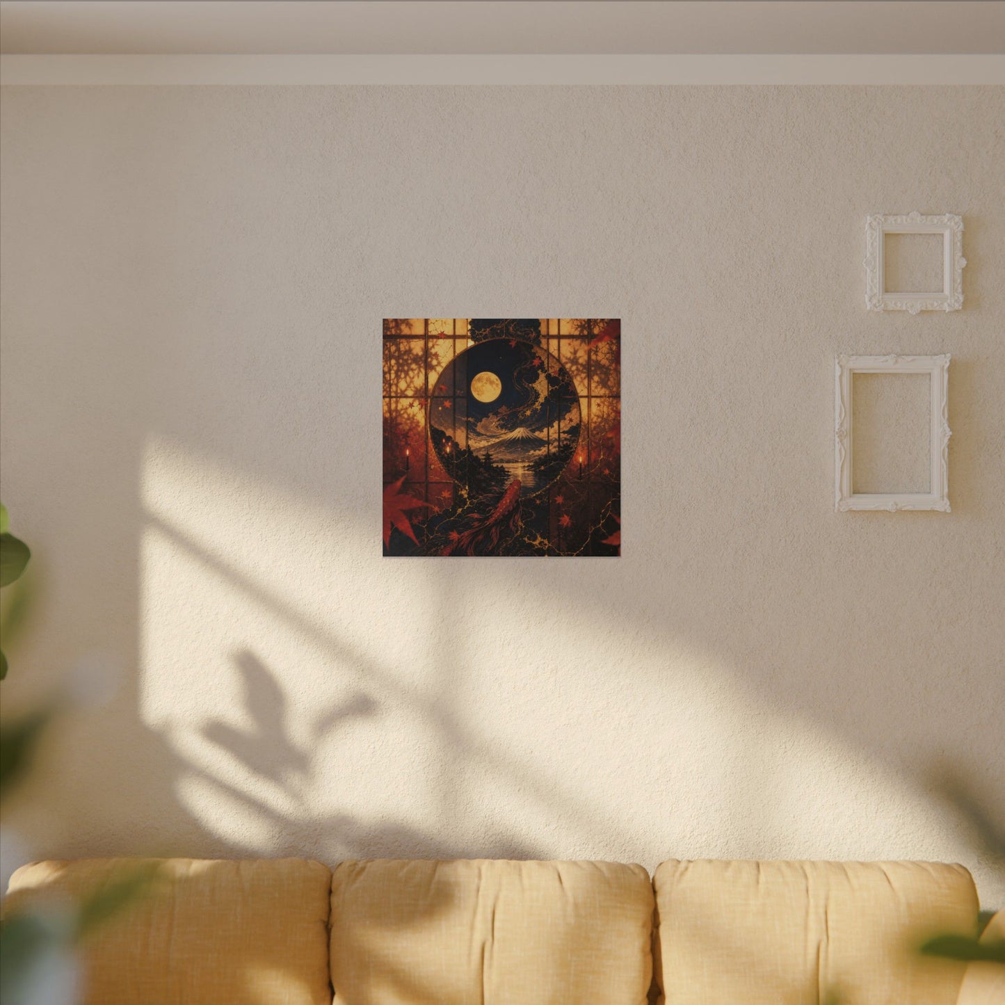 Beautiful Shoji Screen Canvas Art - Gold Vein Kintsugi