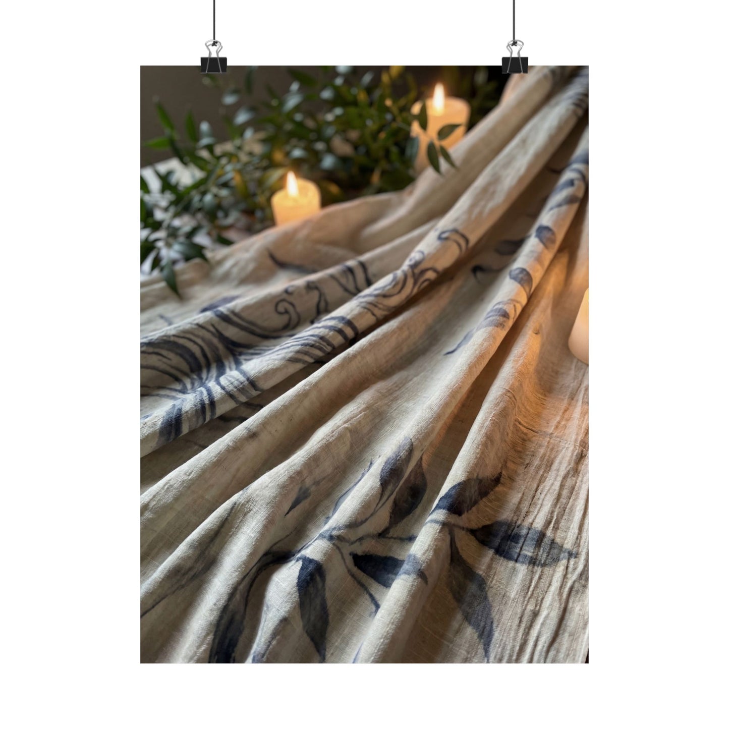 Silk Drape Wall Art Print | Summer Japandi Japanese Pattern Art Art Print