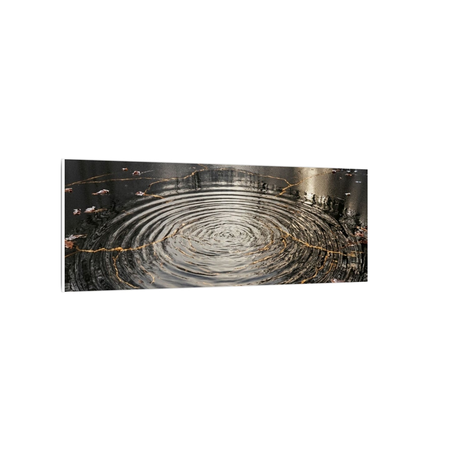 Water Ripple Broken Beauty Canvas Art | Artful Kintsugi Art